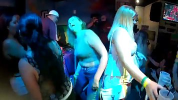 Mature ladies relaxing in the club and entertain young