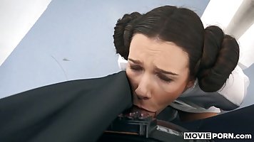 A fan of Star wars in uniform gets anal from the first person