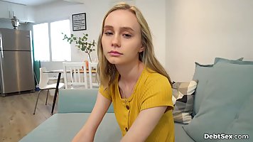 Young blonde with a round booty fucking and shooting POV